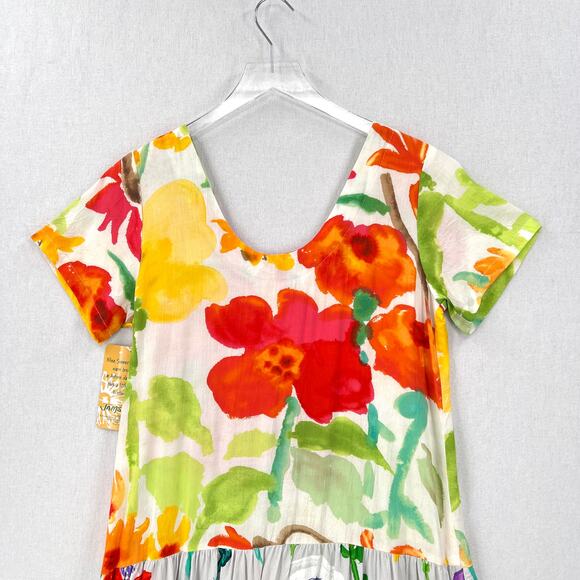 JAMS WORLD Hattie Dress Women Medium Farkas Floral Hawaiian Tropical Vintage NEW - Picture 4 of 13